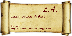 Lazarovics Antal névjegykártya