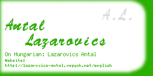 antal lazarovics business card